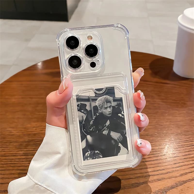 Transparent Card Slot Bag Holder Case